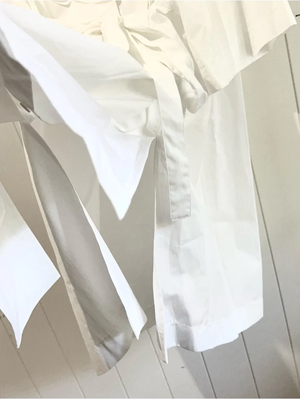 Nina Ricci NWOT Blouse Top  Ruffle Belted Unique Short Sleeves Size XL White - Picture 6 of 15